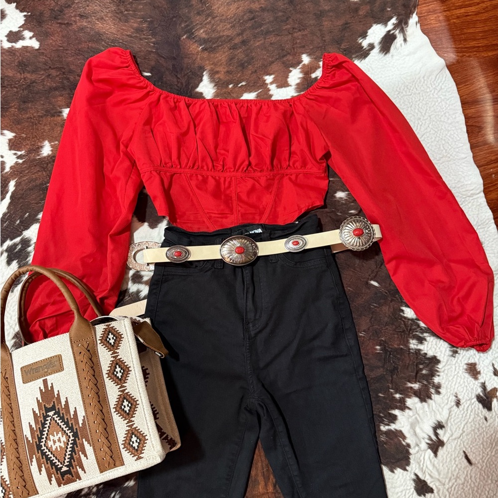 SHEIN Vibrant Red blouse